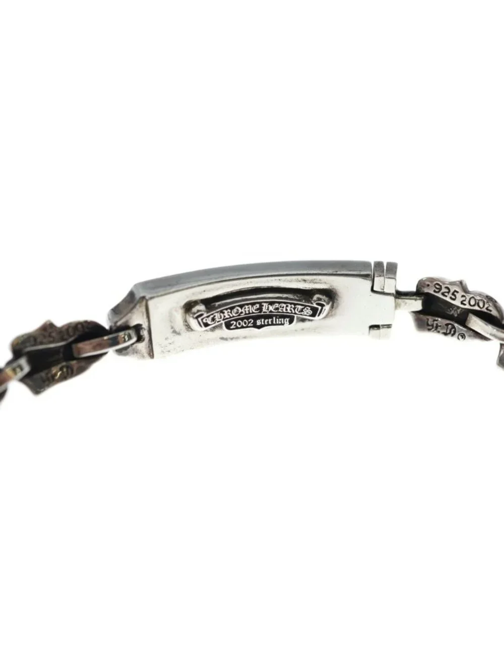Chrome Hearts ID Mini LT Lip and Tan Mini ID Bracelet Red Silver